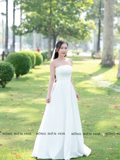 Váy suông cúp ngực kết ngọc HCD425