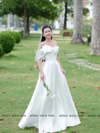 Váy Trễ Vai Tafta Bản Nơ VC073